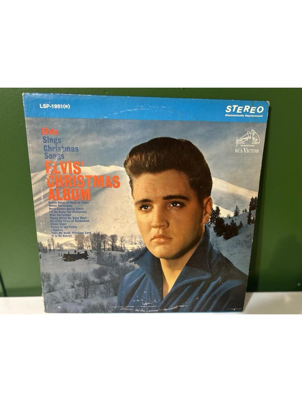 Elvis' Christmas Album Vinyl LP LSP-1951(e) RCA Victor Stereo Elvis Sings